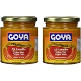 Goya Yellow Hot Pepper Paste 7.5 oz - Aji Amarillo 2 Pack, Pastries, Baking | Tropical Fruit Spread for Pastries, Baking and Desserts, Latin Kitchen Staple, For Lunchboxes and on the Go, Great Taste