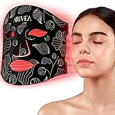 ARIVEA Red Light Therapy Mask for Face – Portable Wireless LED Face Mask with 3 Modes (Red, Blue, Infrared 850nm), Cordless Anti-Aging Light Therapy for Wrinkle Reduction, Acne Care & at-Home Skin