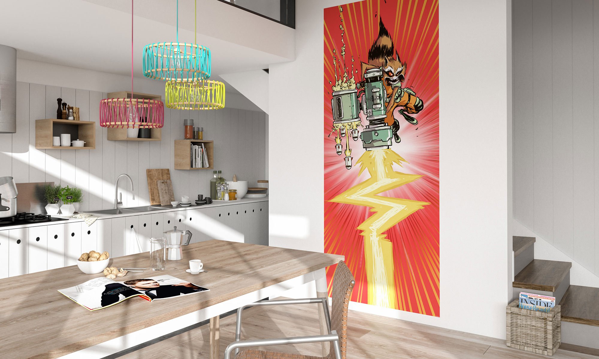 Komar 004-DVD1 Rocket Attack Wallpaper, Assorted Colours
