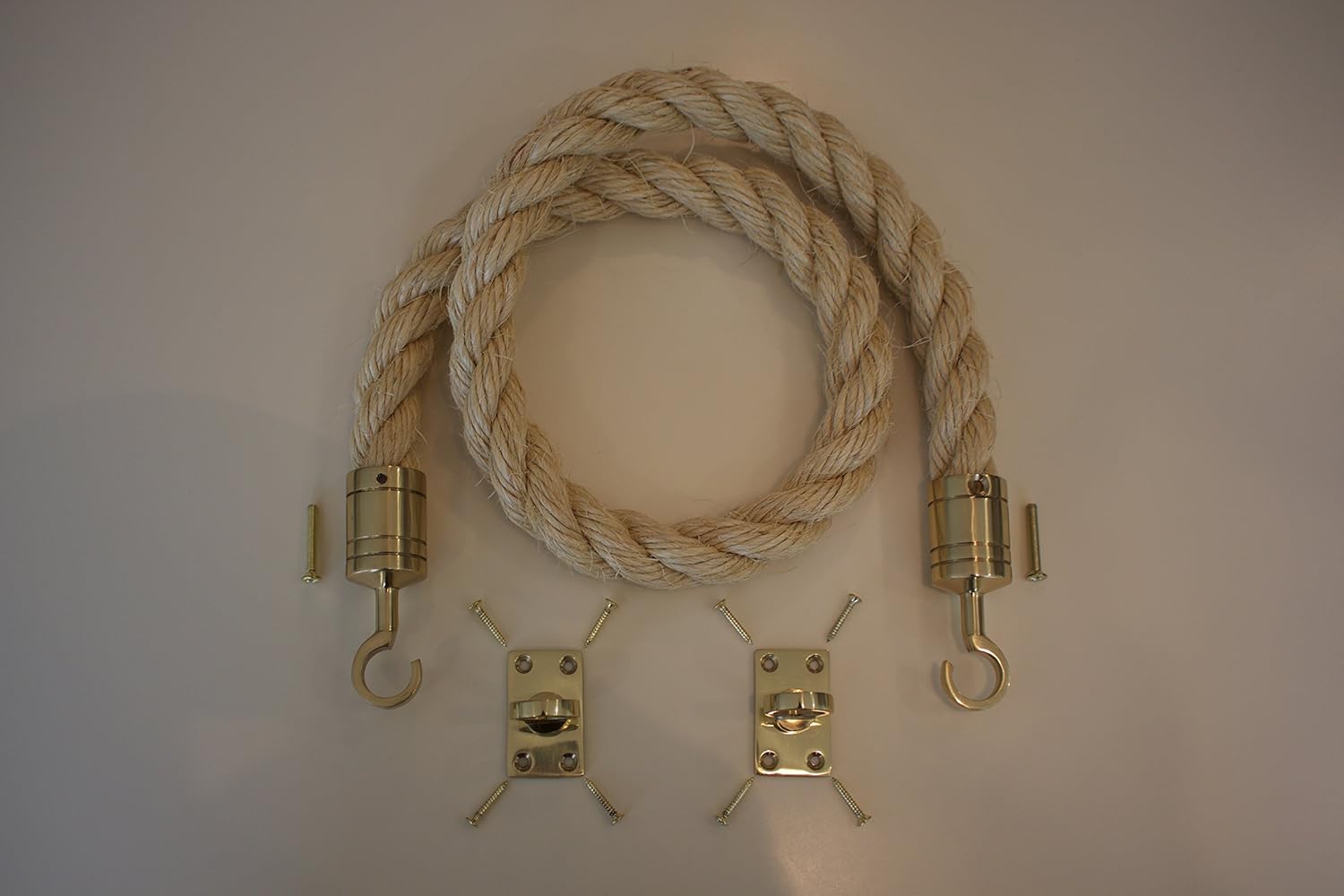 Other 24mm Barrier Rope System Decking Rope Fittings Hooks & Brass Plates 2 Meter Long Amazon