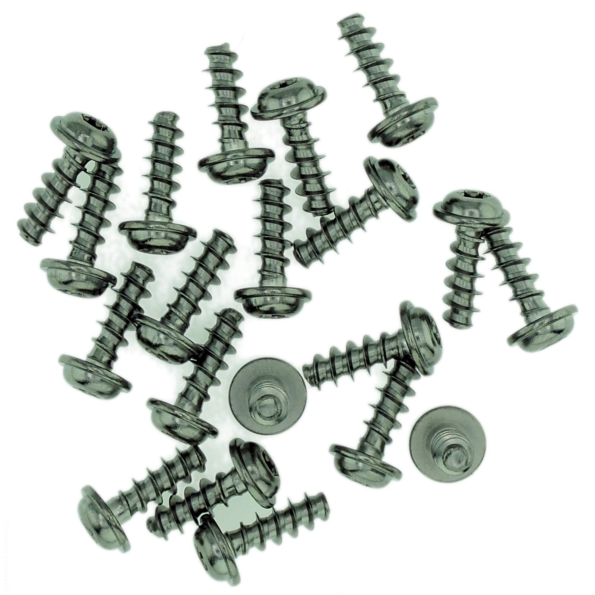 D5 (5mm x 16mm) TX Pan Screws for Plastic (Flanged) - Stainless Steel (A2) (Pack of 20)