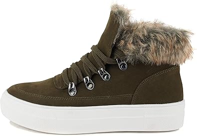 high top sneakers with fur