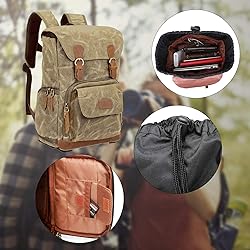 UBAYMAX Camera Backpack, DSLR SLR Waterproof Canvas