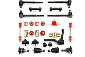 A-RESTO-PARTS Red Polyurethane Front End Suspension Rebuild Kit Compatible with Chevrolet Chevelle/El Camino/Monte Carlo/Malibu OEM Spec Replacements (YEARS: 1971-1972 Master)