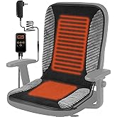 TISHIJIE Heated Seat Cushion for Office Chair Back and Seat Warmer Pad with 110V Adapter