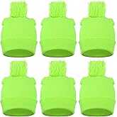 Chicingyou 6 Pcs Green Christmas Hats Bulk Green Cosplay Party Beanie Cap Adults Unisex Christmas Costume Accessories