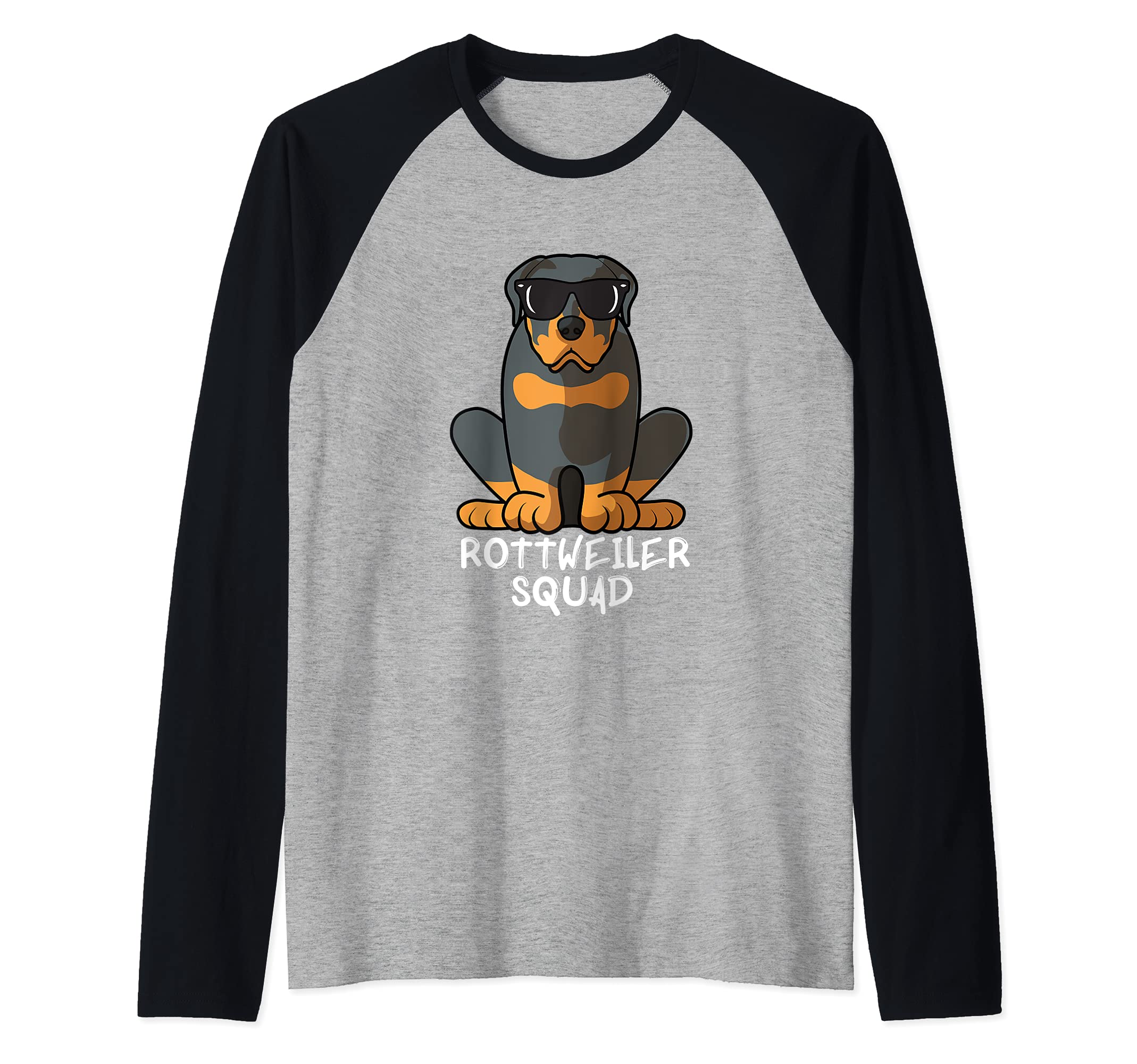 Cool Rottweiler Squad Dog Mom Dog Dad Raglan Baseball Tee