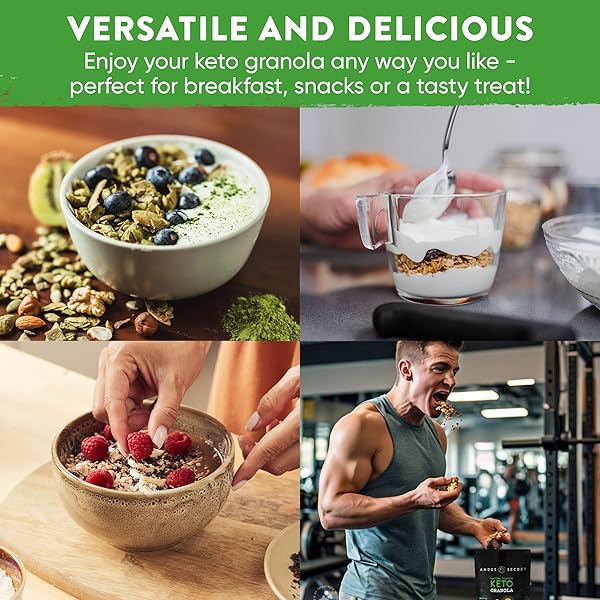 ANDES SECRET MATCHA POWDER GRANOLA – ALMONDS, HAZELNUTS – KETO HIGH PROTEIN GRANOLA WITH NO SUGAR, GRAIN & GLUTEN FREE – 11 OZ (1 PACK)