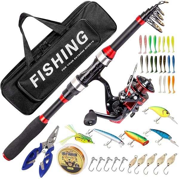 Spinning Reel Fishing Rod Reel Combo – Telescopic For Travel