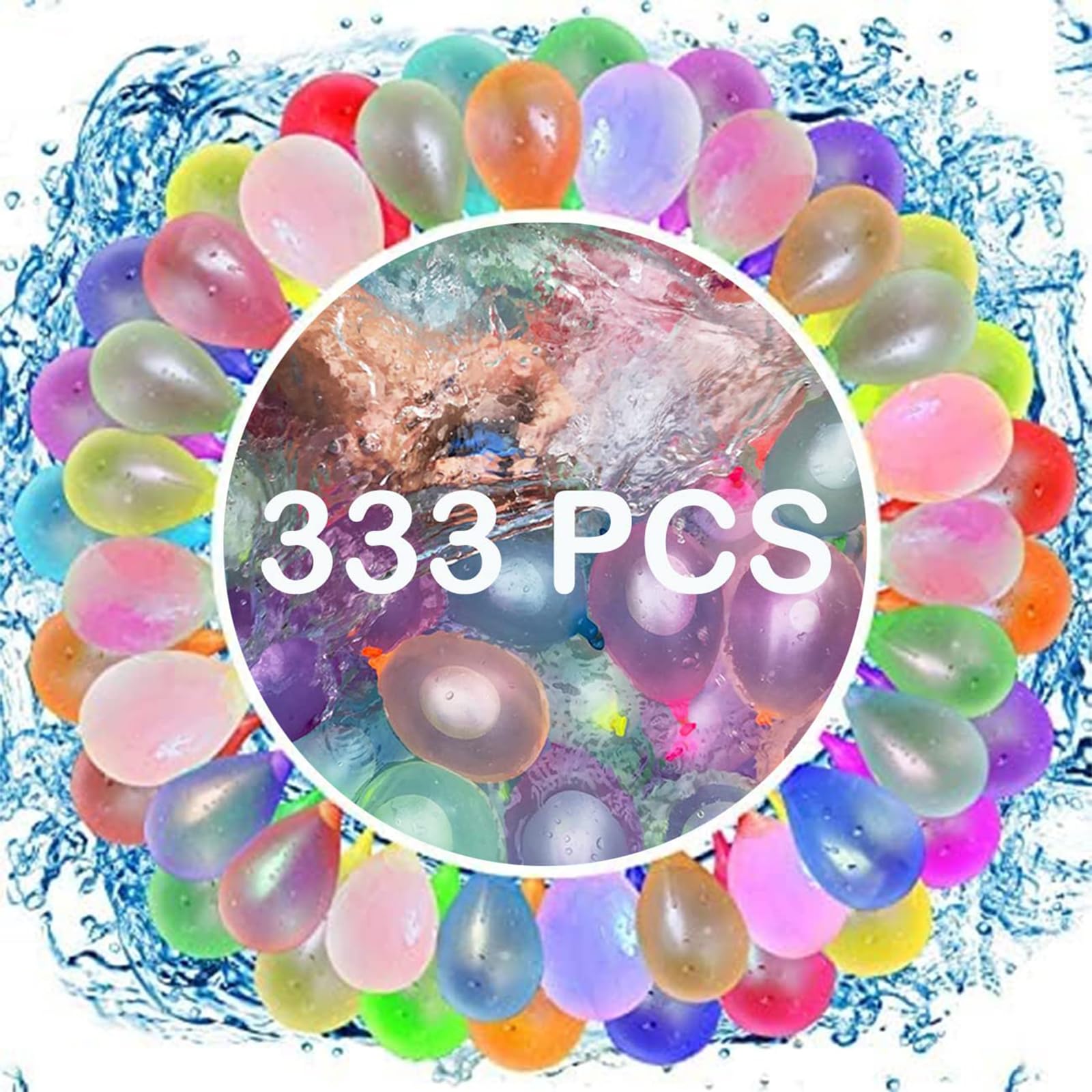 333 PCS Water Balloons - Rapid-Filling Self-Sealing Colorful Water Bombs for Summer Fun Outdoor Toys
