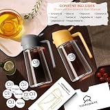 YARRAMATE 2-in-1 Olive Oil Sprayer Glass Bottle 16oz Grey view 2
