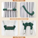 Pretty Jolly 2 Pack Magnetic Curtain Tiebacks Green Modern Drape Holdbacks view 6