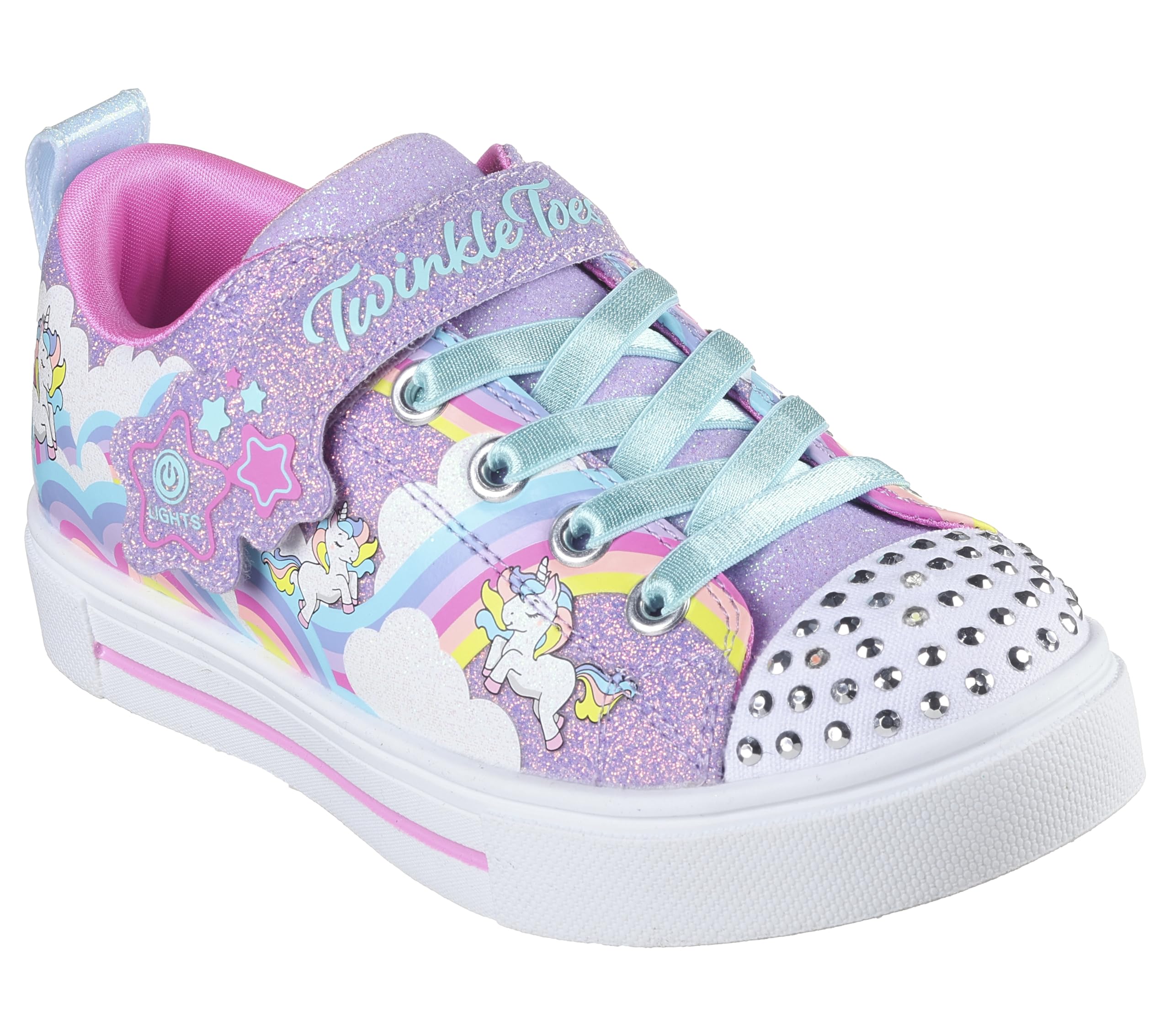 Photo 1 of ***DIRTY*** Skechers Kids Twinkle Sparks - Jumpin' CLOU Sneaker, Lavender/Multi, 8 Toddler