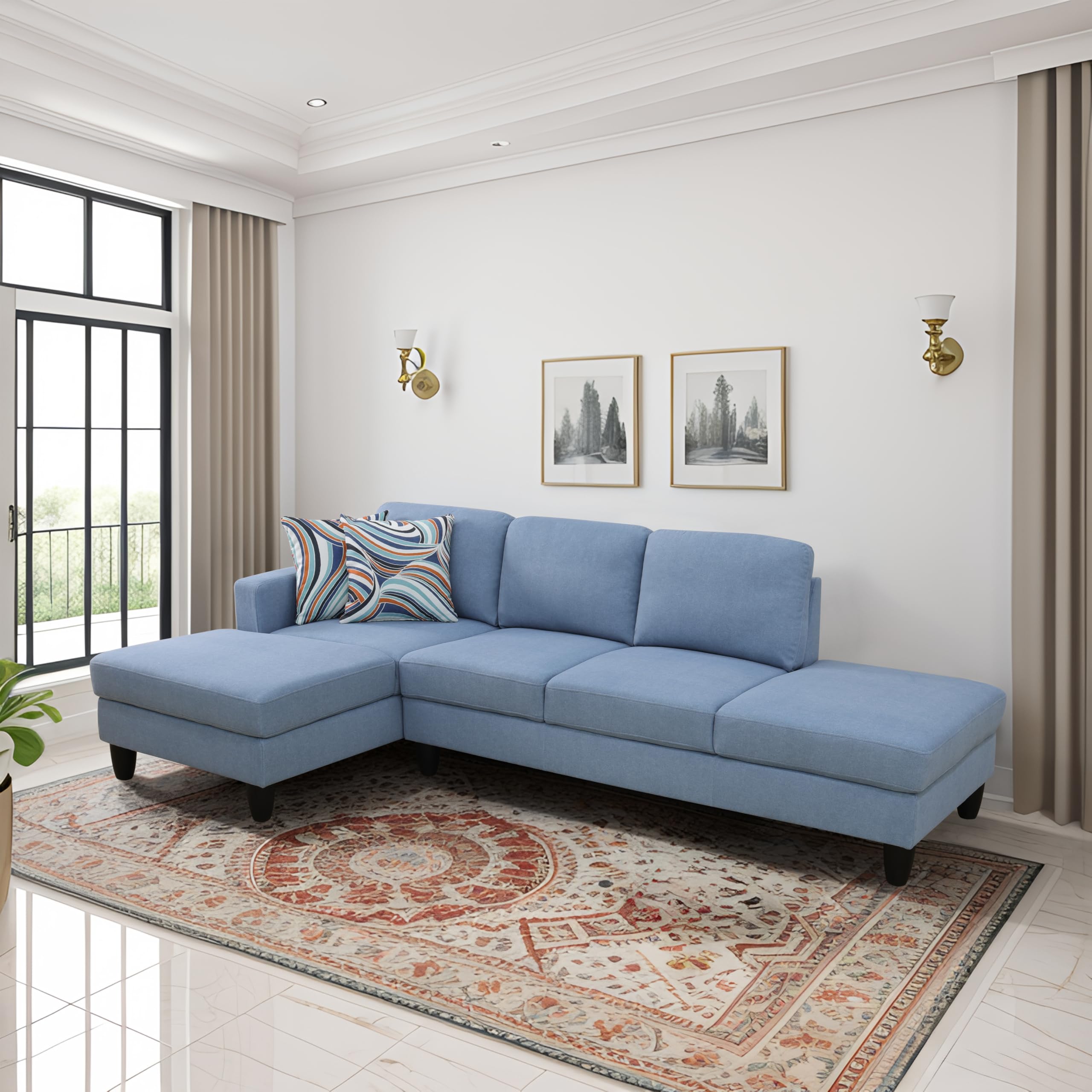 101.5" L Shaped Sectional Couch, Modern Modular