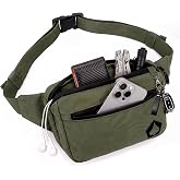 HighSpeedDaddy Tactical Fanny Pack &ndash; Waterproof Fanny Belt Bag Pack with Adjustable Waist - 500D Nylon with Quick-Access Pockets - Everyday EDC Pouch for Men &amp; Women - Ranger Green
