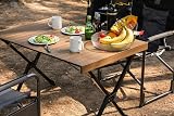 Timber Ridge Folding Camping Table 108x71cm Aluminum 4-6 Person Brown view 2