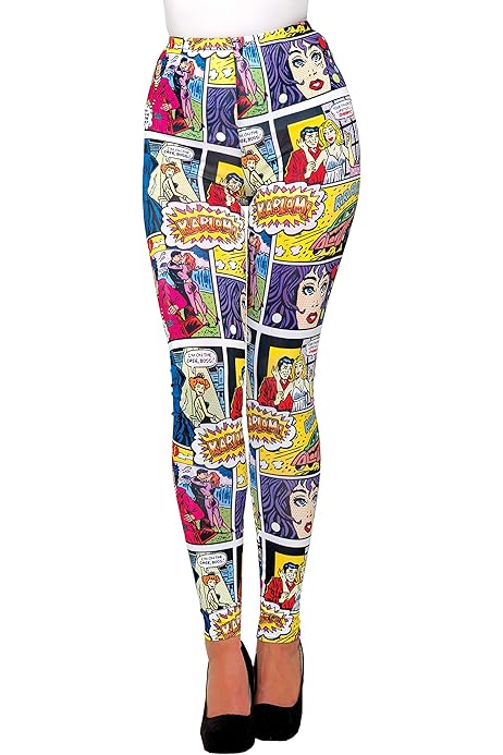 comic book workout leggings