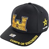 Officially Licensed U.S. Army Military Vietnam Veteran Baseball Cap - Corps of Engineers Embroidered U.S. Flag Premium Quality Adjustable Hook-and-Loop Closure Hat
