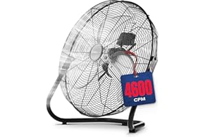 NEXAIR 3-Speed 12 In High-Velocity Heavy Duty Metal Industrial Floor Fan, 1650 CFM Powerful cooling fan for office, Commercial, Residential, and Greenhouse Use, with 180° Adjustable Vertical Tilt