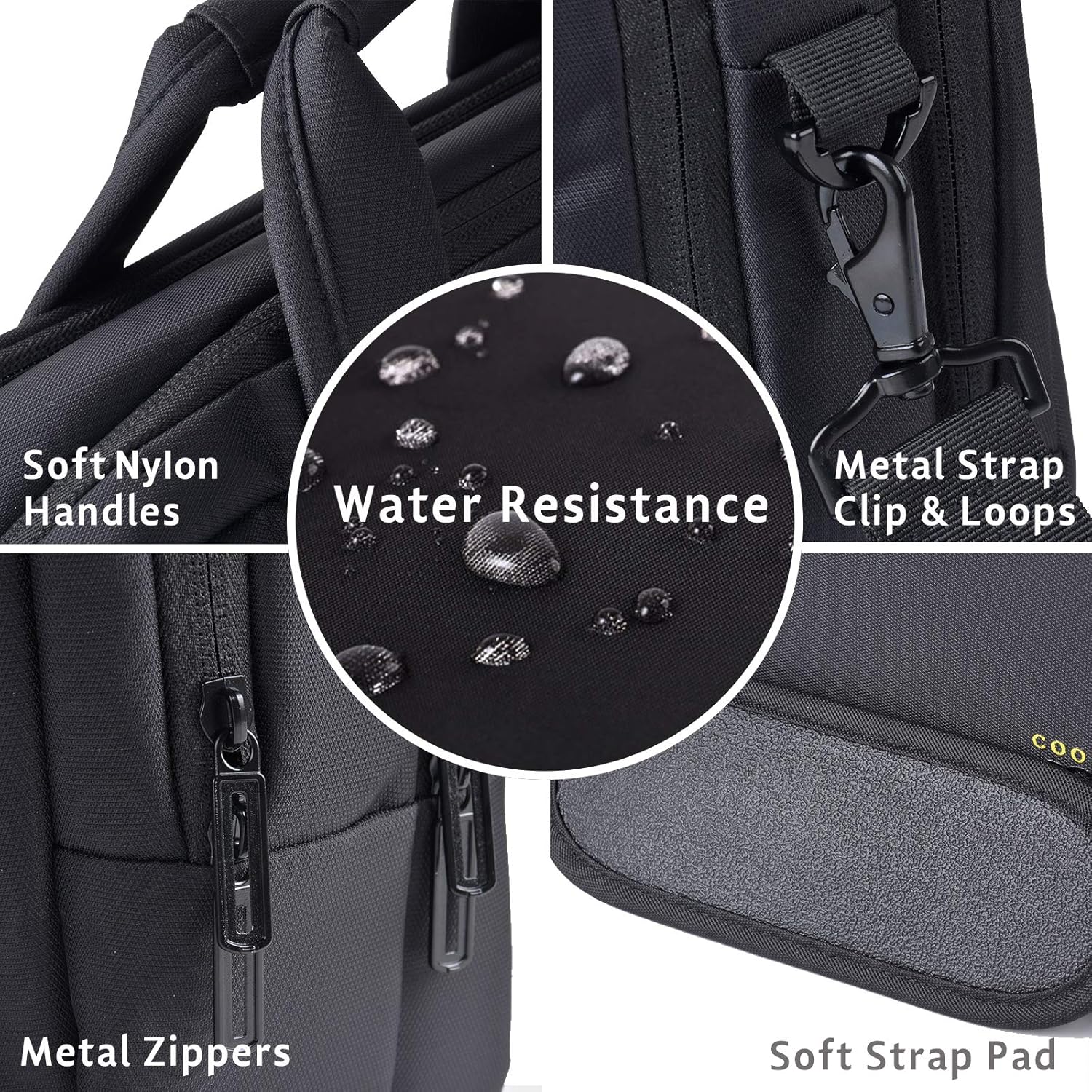 COOFIT Maletin Bolso laptop 15.6 Maletines para hombres Maletin para laptop  Maletin para mujer Netbook bag Bolsa para hombre en Nylon Accesorios para  portátiles y netbooks Bandoleras