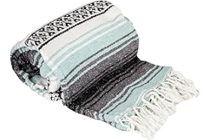 Canyon Creek Authentic Mexican Yoga Falsa Blanket (Sea Green)