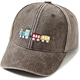 Kids Truck Hat Embroidery Excavator Baseball Caps, Adjustable Child Vehicle Cap Sun Hat for Kids Age 3-8Y