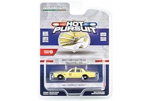 COLLECTIBLES 1983 Chevy Impala Yellow Maryland State Police Hot Pursuit Series 45 1/64 Diecast Model Car by Greenlight 43030A