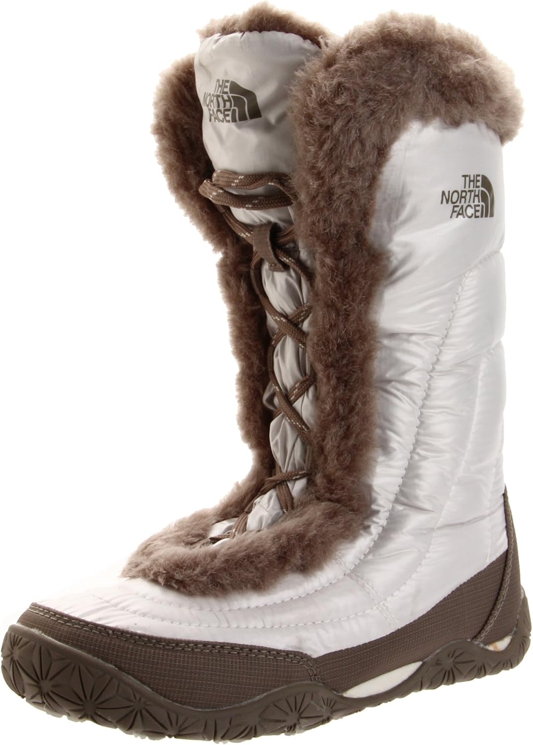 The North Face Women S Nuptse Faux Fur Iv Boot Ivory Size 4 Uk Amazon Co Uk Shoes Bags
