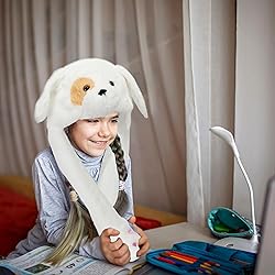 Bubblepompom Puppy Hat with Ears Moving Jumping Pop