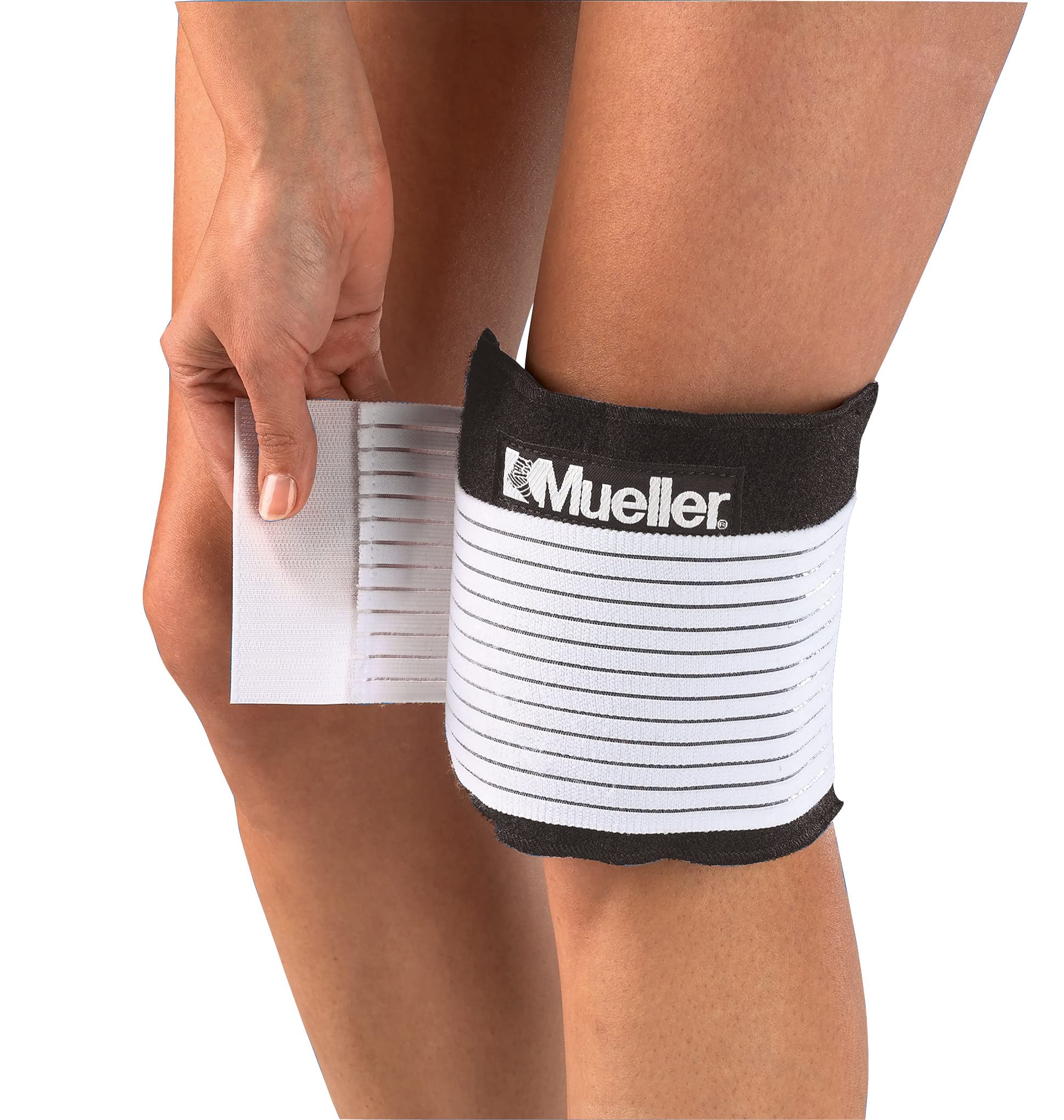 MUELLER Sports Medicine Adjustable & Reusable Cold/Hot Wrap, Ice Pack, Cold & Hot Packs for Injuries and Pain Relief, White/Black