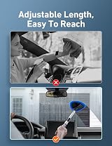 AstroAI Car Windscreen Cleaner with 4 Microfiber Pads Detachable Handle view 3
