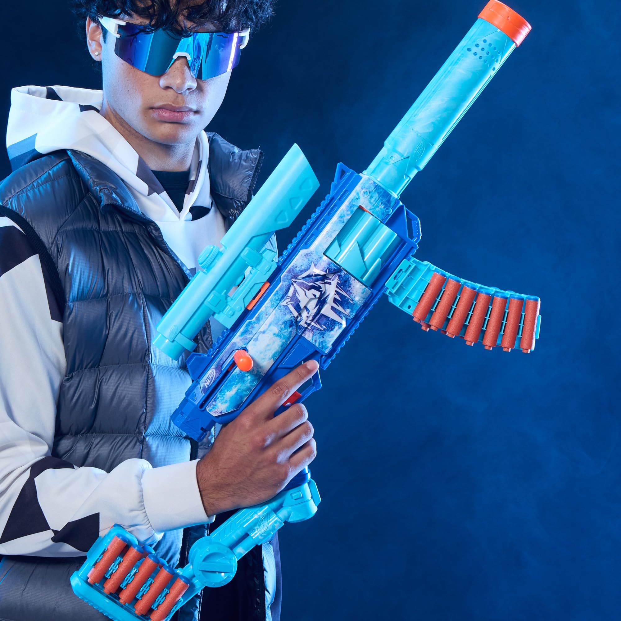 Nerf Loadout FrostFusion Blaster, 4 Interchangeable Attachment Accessories, 30 Nerf N1 Darts, Kids Toys & Gifts, Ages 8+ (Amazon Exclusive)