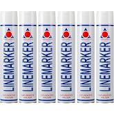 Aerosol Solutions Line Marker White 26 Oz [Pack of 6] Athletic Field Marking Paint, All Purpose Striping Paint | Perfect for Sports Fields, Pavement, Grass &amp; Construction