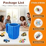 Lumsburry Build-on Brick Coffee Mug Blue Funny DIY Novelty Cup Gift view 4