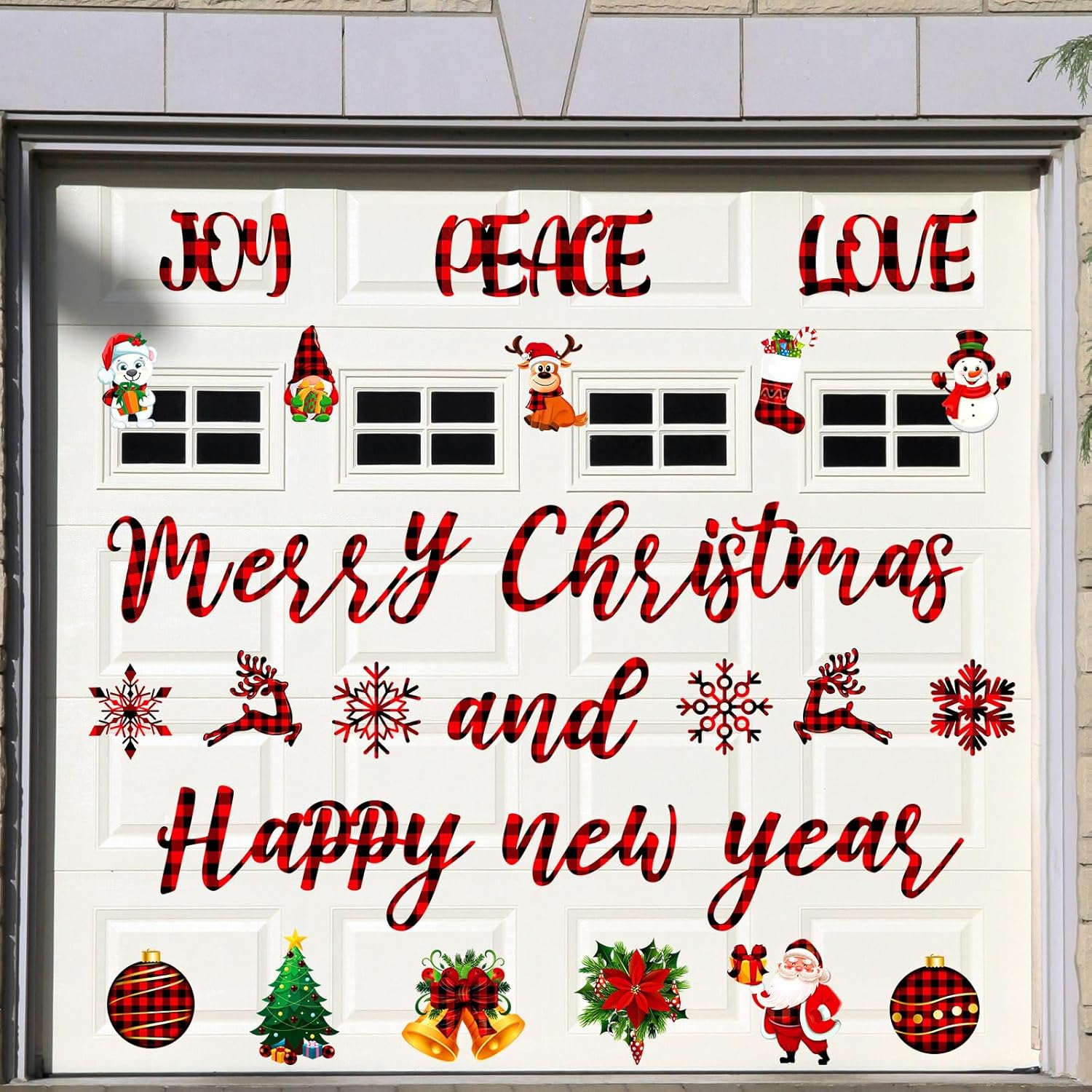 Garage Door Decorations - 30 Pcs Christmas Garage Door Magnet Decorations Merry Christmas Winter Snowman Snowflake Santa Claus Garage Decorations for Refrigerator Car Bulletin Board Car (Cute Style)