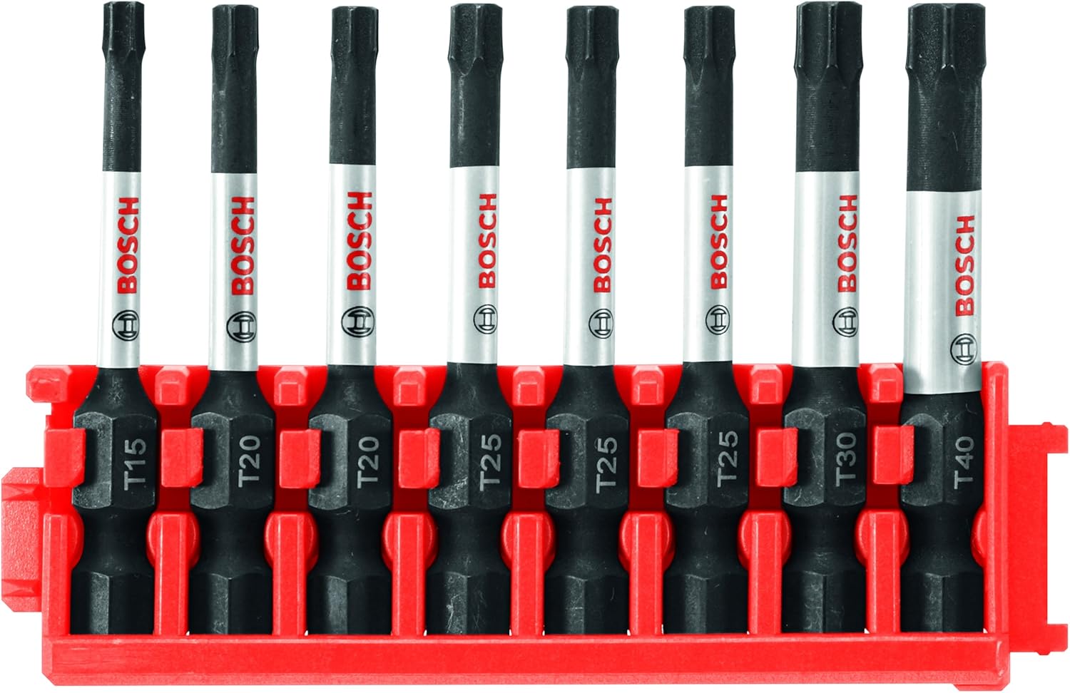 Bosch CCSTV208 8Piece Impact Tough Torx 2 Inch Power Bits with Clip for Custom Case System - - 