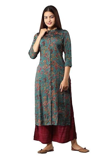 Nehamta Rayon Straight Women's Kurta with Palazzo