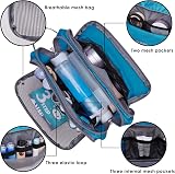 WANDF Toiletry Bag Water-Resistant Nylon Travel Dopp Kit A Sky Blue view 2