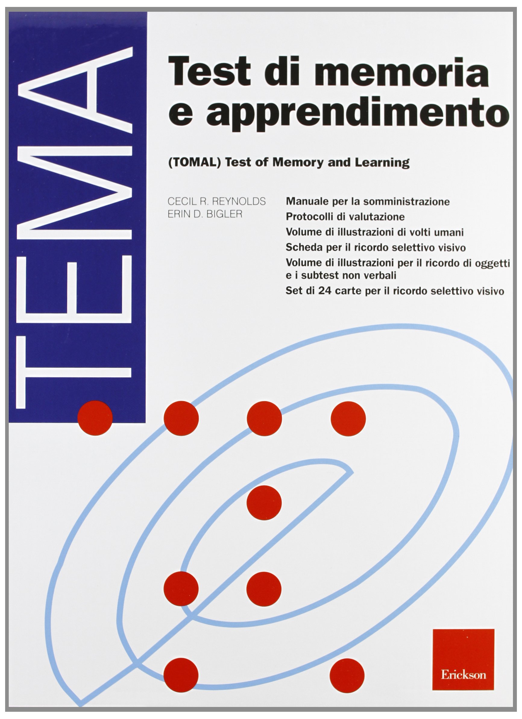 Test Tema Test Di Memoria E Apprendimento Amazon It Reynolds Cecil R Bigler Erin D Ianes D Mazzeo R Libri