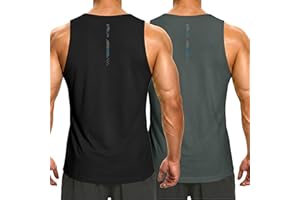 KPSUN Men's Tank Tops Quick Dry Athletic Gym Fitness Muscle Sleeveless Shirts for Beach Running Workout Casual