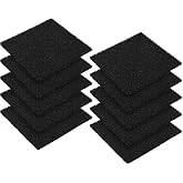 10 Pack Square Compost Bin Filters Spare Activated Carbon Filter Sheets for Indoor Kitchen Compost Bucket Countertop and Recycle Bin (5 Inches)