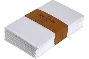 Urban Villa White Kitchen Towels Premium Quality 100% Cotton Solid Tea Towels Set of 6 Ultra Soft Size 20X30 Inches White Color Kitchen Towel Highly Absorbent Kitchen Towels