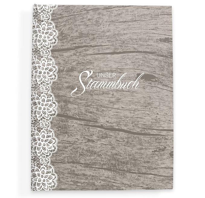 bigdaygraphix Stammbuch der Familie Familienstammbuch Vintage & Spitze