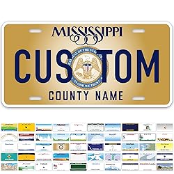 Custom Mississippi License Plate, Personalized