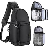 K&F Concept Camera Sling Bag Crossbody Bag Waterproof Camera Shoulder Backpack DSLR/SLR/Mirrorless Camera Case Photography Ba