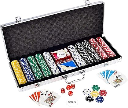 Kids Mandi Poker Chip Set for Texas Holdem and Blackjack with Carrying Case
