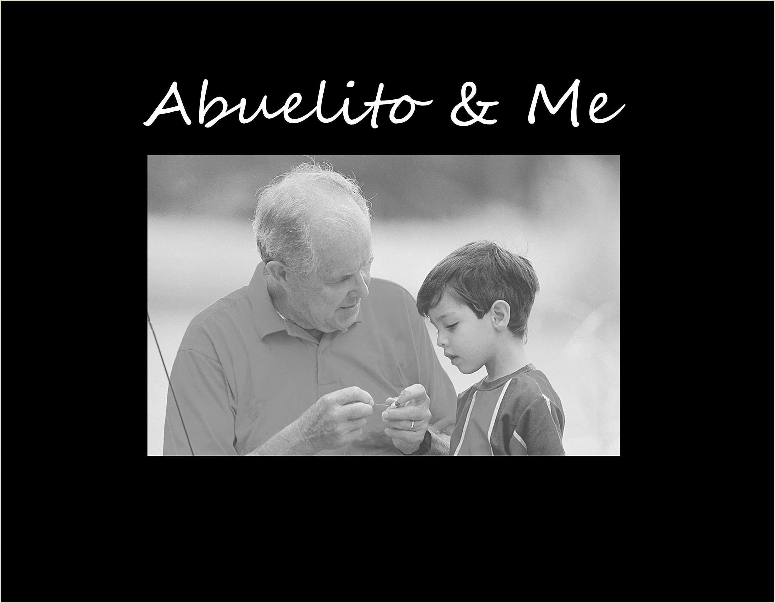 Infusion Gifts Abuelito & Me, Small Engraved Photo Frame, Black