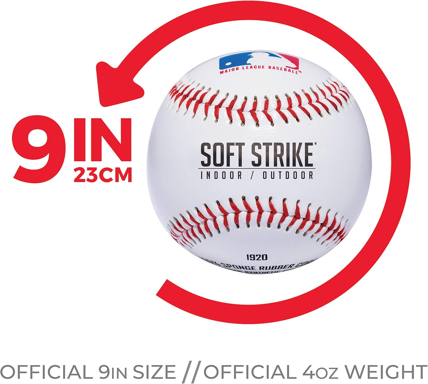 Franklin Sports Soft-Strike Teeball - Official Size and Weight Approved For Teeball - Hollow Rubber Core Technology For Safety - MLB Teeball Ball For Indoor/Outdoor Use - Pack of 6 : Sports & Outdoors