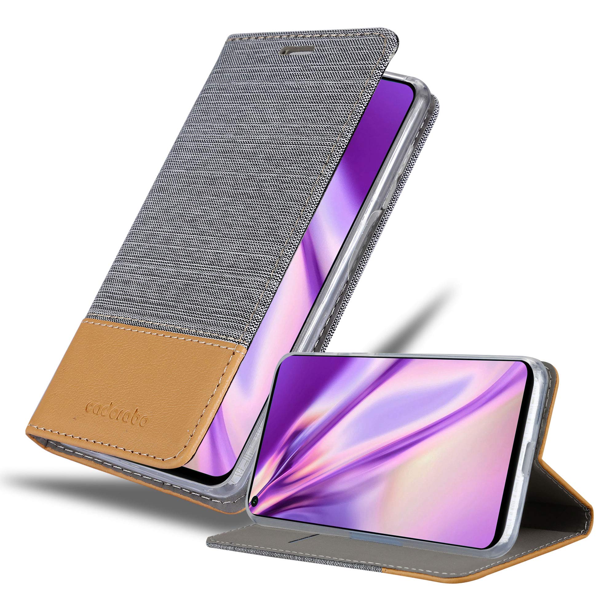 cadorabo Book Case works with Honor 20 in LIGHT GREY BROWN - with Magnetic Closure, Stand Function and Card Slot - Wallet Etui Cover Pouch PU Leather Flip