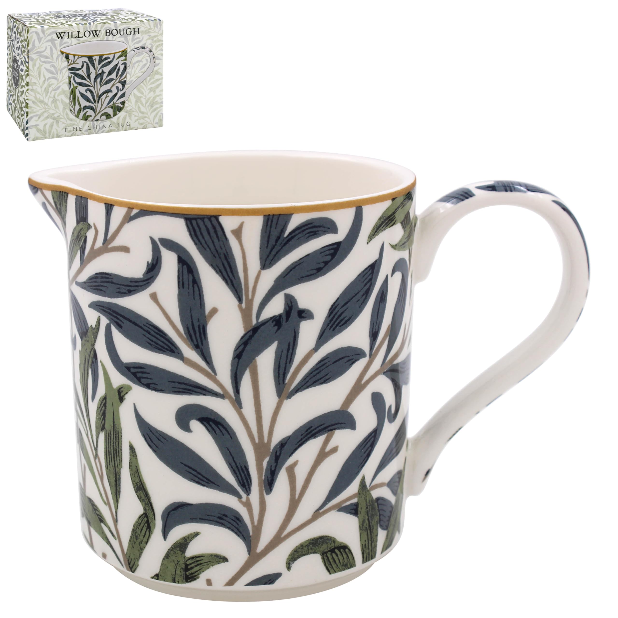 Lesser & Pavey British Designed Willow Bough Jug | Ceramic Jug for Multiple Use in The Kitchen | Jugs for Everday Use - William Morris